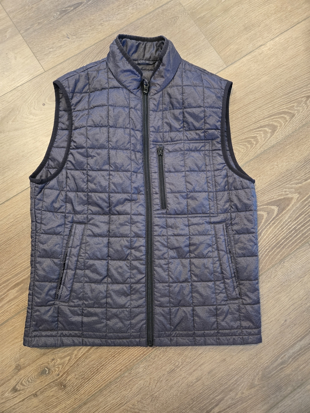 Van Heusen Quilted Navy Blue Zip Vest